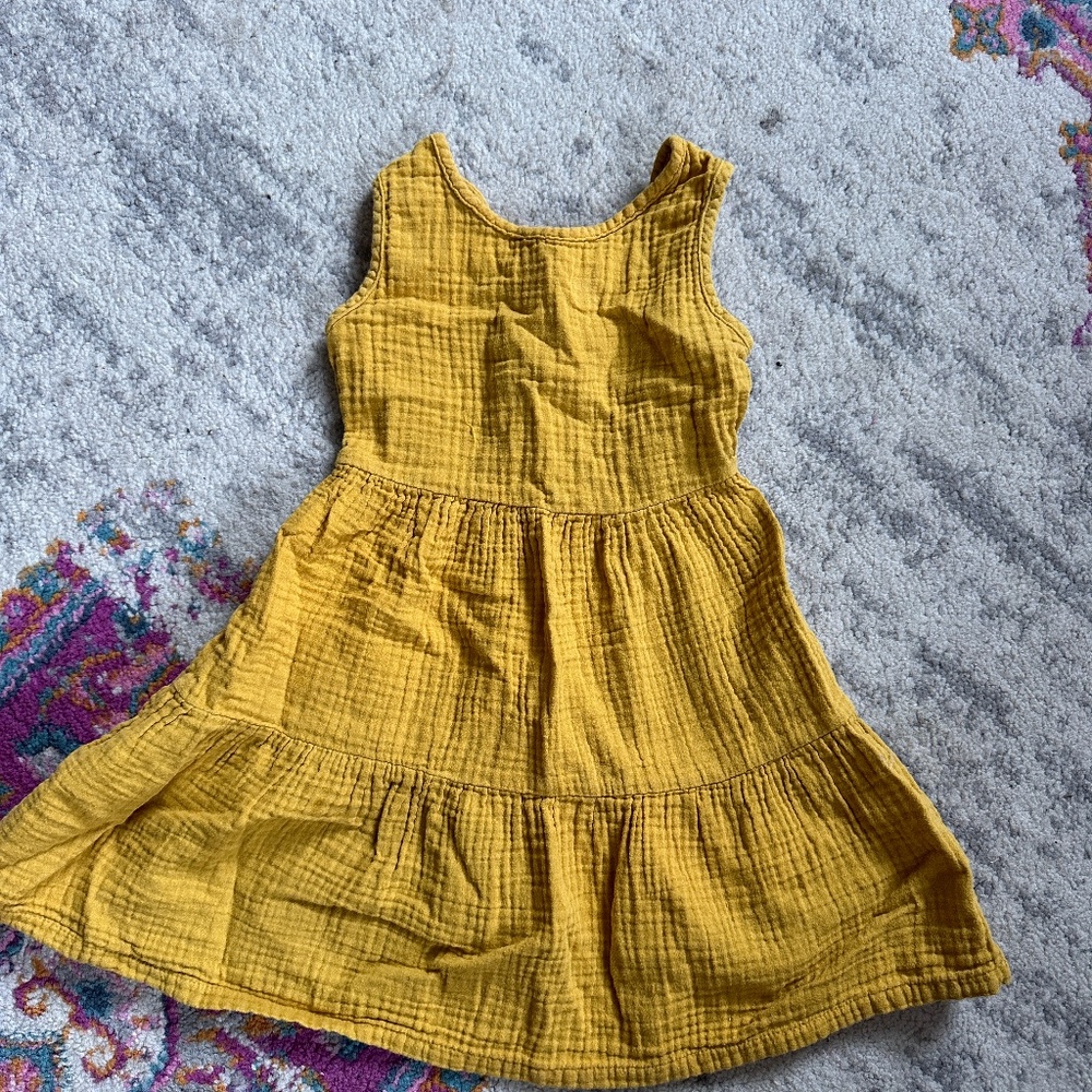 Mustard yellow summer dress